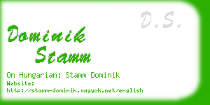 dominik stamm business card